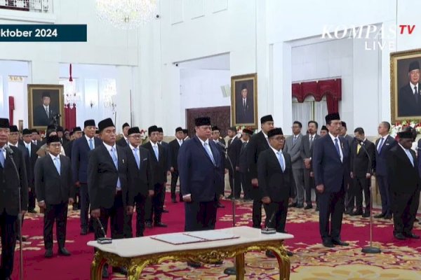 Resmi! Prabowo Lantik 48 Menteri dan 5 Kepala Lembaga Kabinet Merah Putih