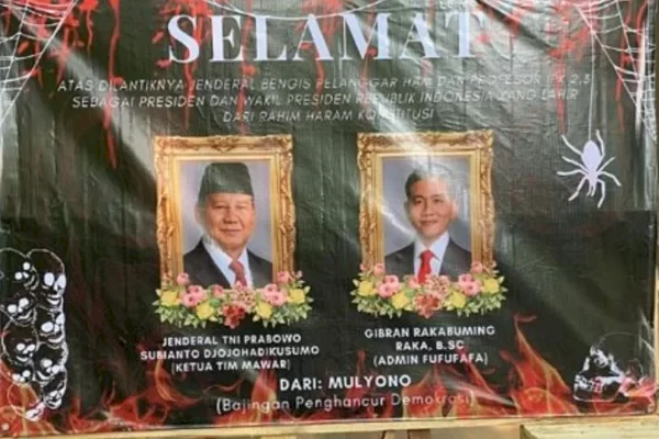 Nekat Bikin Karangan Bunga Mulyono & Tulis Fufufafa Untuk Prabowo-Gibran, BEM FISIP Unair Dibekukan