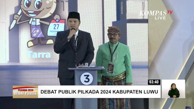 Arham-Rahmat Dalam Debat Perdana Pilkada Luwu.