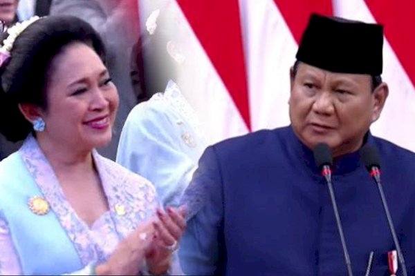 Berkebaya Biru, Senyum Haru Titiek Soeharto saat Prabowo Dilantik Jadi Presiden ke-8