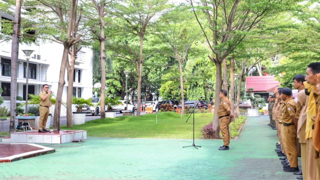 Pimpin Apel Pagi, Irwan Rusfiady Tekankan Fokus Pelayanan Masyarakat dan Jaga Netralitas.