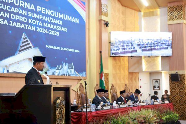 Pjs Wali Kota Makassar Ucapkan Selamat kepada Anggota DPRD Baru, Tekankan Amanah dan Tanggung Jawab