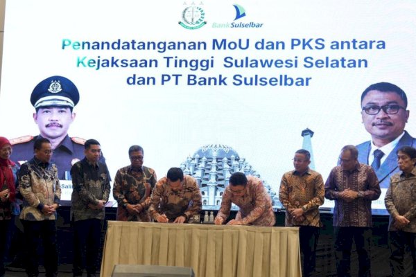 Teken MoU, Bank Sulselbar-Kejati Sulsel Jalin Kerja Sama Bidang Perdata dan TUN