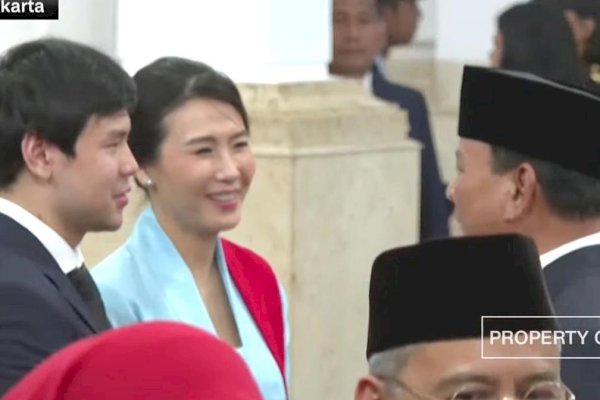 Veronica Tan Dilantik Jadi Wamen PPPA, Berkebaya Biru Didampingi Nicholas Sean