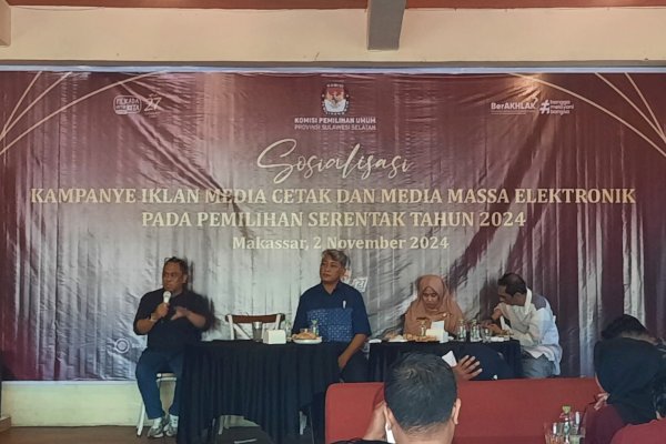 KPU Sulsel Sosialisasi Tahapan Kampanye di Media Cetak-Massa Elektronik, Dimulai 10 hingga 23 November 2024