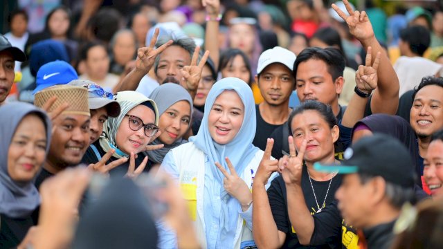 Fatmawati Rusdi Silaturahmi Bersama Ribuan Warga di Kelurahan Bunga Eja Beru Makassar.