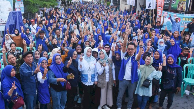 Legislator Demokrat Sulsel Fatma Wahyudin Bersama Ribuan Timnya.