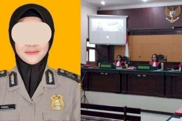 Sidang Polwan Bakar Suami di Mojokerto, Bripda FN Menangis Tak Kuasa Dengar Kesaksian Mertua