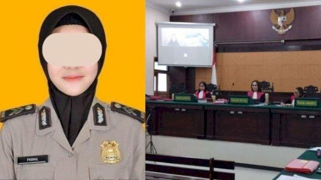 Sidang Polwan Bakar Suami di Mojokerto.(F-INT)