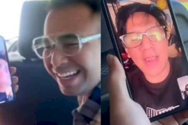 Tak Sebaper Sensen, Momen Raffi Ahmad Video Call Andre Taulany: Gelar Lu Apa?