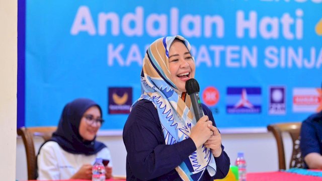 Calon Wakil Gubernur Sulsel Nomor urut 2 Fatmawati Rusdi.