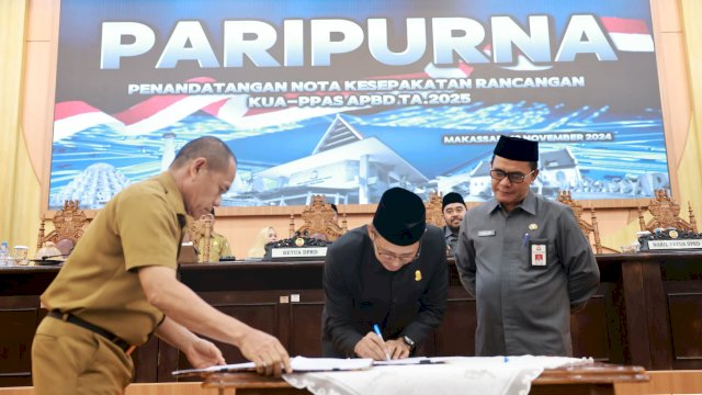 Pemkot Makassar dan DPRD Sepakati KUA-PPAS APBD Tahun 2025.
