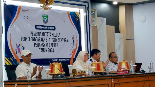 Diskominfo Pangkep Gelar Bimtek Data Statistik Sektoral.