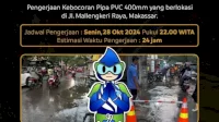 Info Penting! Ada Pengerjaan Kebocoran Pipa PVC 400 MM PDAM Makassar di Jalan Mallengkeri Raya, Berikut Wilayah Terdampak