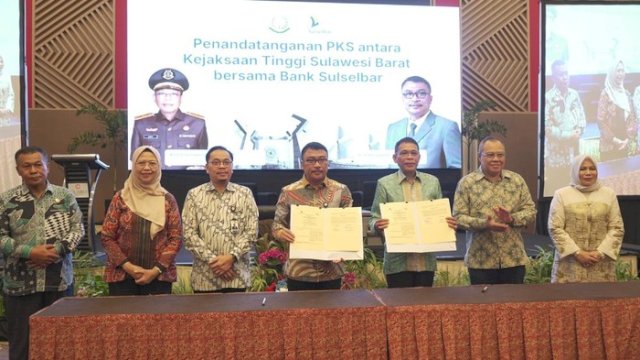 Bank Sulselbar dan Kejati Sulbar Teken MoU Penanganan Hukum Sektor Perbankan