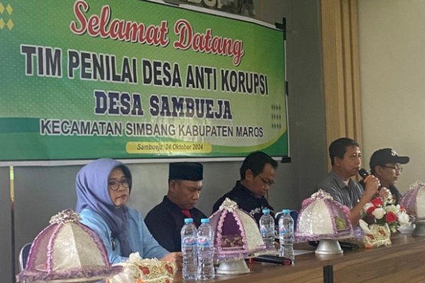 Tim Penilai Desa Antikorupsi Provinsi Sulsel Kunjungi Desa Sambueja Maros