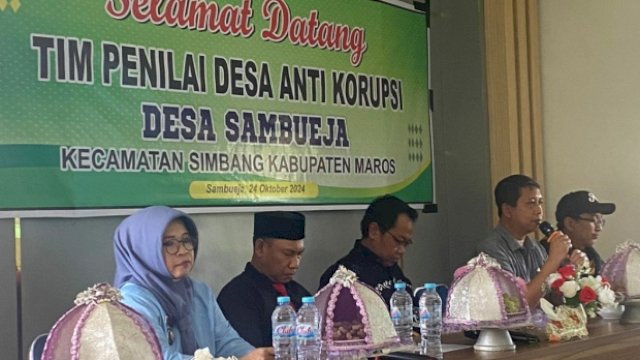 Tim Penilai Desa Antikorupsi Provinsi Sulsel Kunjungi Desa Sambueja Maros