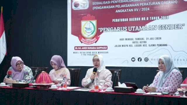 DPRD Makassar Sosialisasi Perda PUG, Indira Yusuf Bicara Kesetaraan