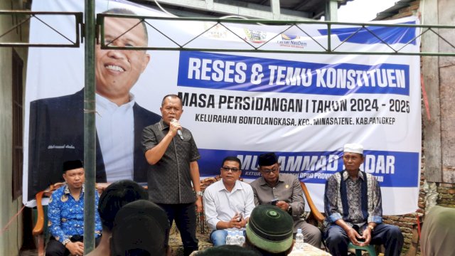 Ketua Fraksi NasDem DPRD Sulsel, Muhammad Saddar Gelar Reses Masa Sidang Pertama Tahun 2024-2025.