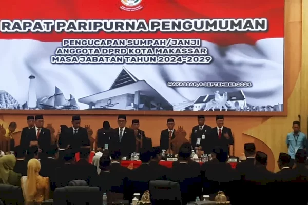 Sebanyak 50 anggota DPRD Kota Makassar Periode 2024-2029 terpilih akan dilantik hari ini