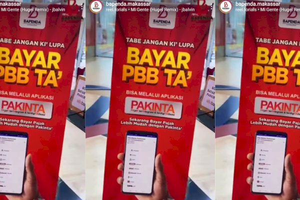 Ingatkan Masyarakat Bayar PBB, Bapenda Makassar : Pembayaran Melalui Aplikasi ‘Pakinta’