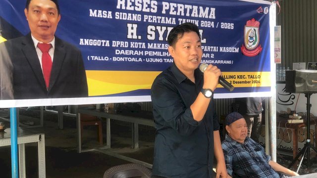 Anggota DPRD Makassar H.Syaiful saat Reses di Jalan Rappokalling.