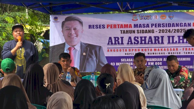 Ketua Komsisi D Makassar Ari Ashari Ilham reses di Kacamatan Tamalate.