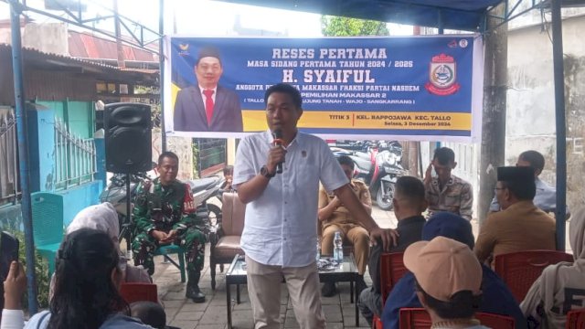 Anggota DPRD Makassar dari Fraksi NasDen H.Syaiful.