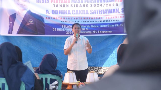 Anggota DPRD Kota Makassar dari Fraksi Nasdem, Odhika Cakra Satriawan.