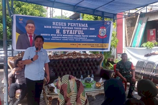 Reses di 4 Titik, Anggota DPRD Makassar H Syaiful Terima Keluhan Warga soal Air Bersih-Drainase