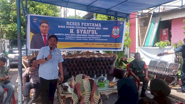Anggota DPRD Makassar dari Fraksi NasDem H. Syaiful.