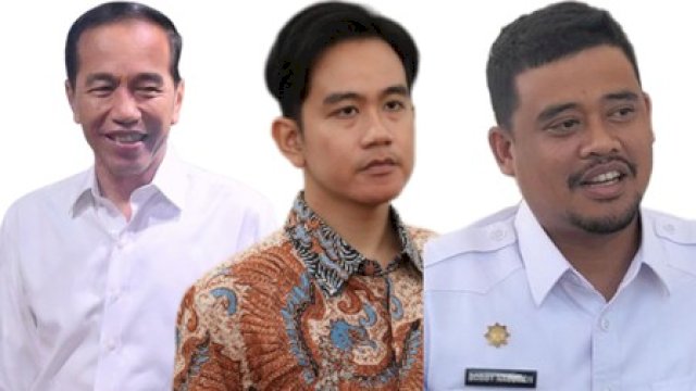 Jokowi, Gibran dan Bobby Nasution.(F-INT)