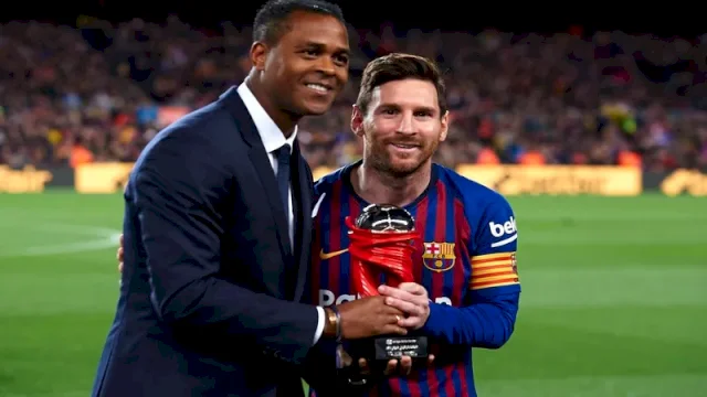 Patrick Kluivert saat bersama Lionel Messi.(F-INT)