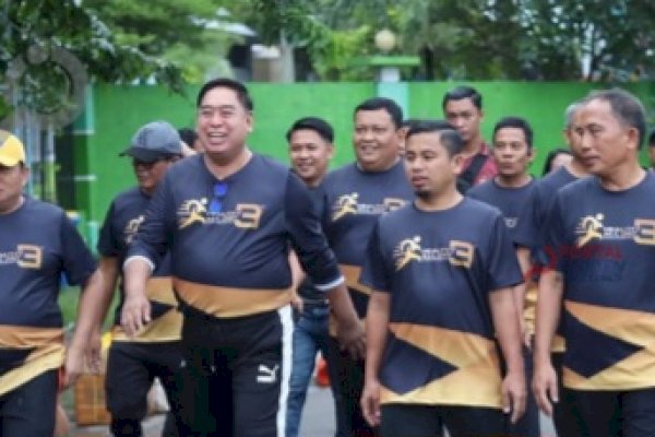 Tasming Hamid Hadiri HUT ke-3 Komunitas Jogging Healthy All Day Parepare