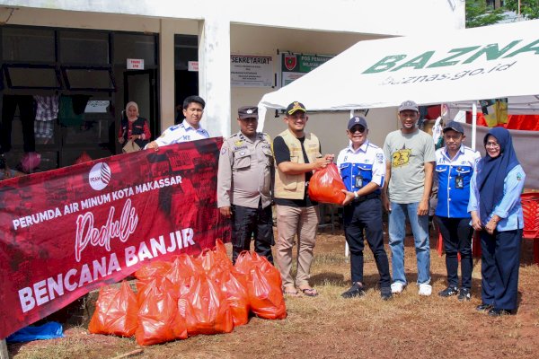 Peduli Korban Bencana Banjir, Dirut PDAM Makassar Gerak Cepat Bawa Bantuan Ke Lokasi Terdampak