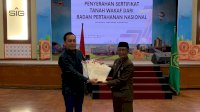 BPN Pangkep Serahkan Sertifikat Wakaf untuk Aset Kementerian Agama