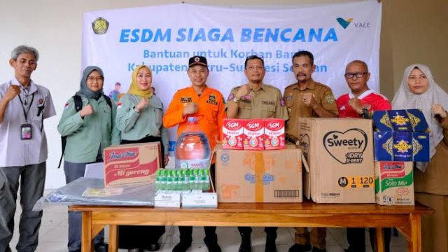 Ringankan Beban Korban Banjir, PT Vale Salurkan Bantuan Sembako hingga Obat-obatan di Barru dan Soppeng