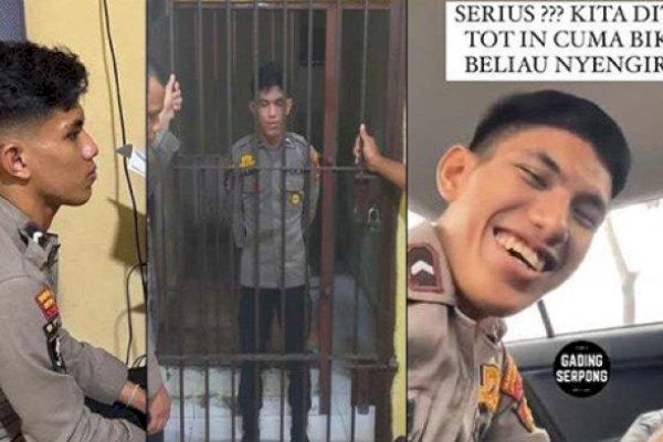 Identitas Oknum Polisi Mainkan Sirine Mobil Patroli Sambil Tertawa, Diperiksa dan Ditahan di Sel Khusus