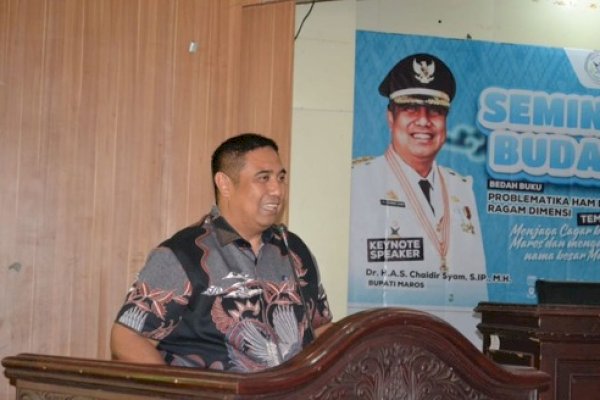 Bupati Maros Chaidir Syam jadi Keynote Speaker di Seminar Budaya dan Bedah Buku tentang Problematika HAM