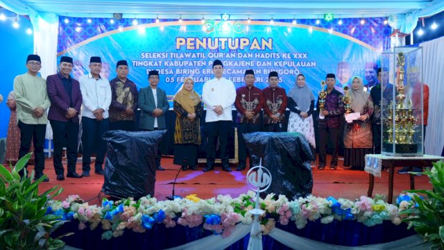 Bupati Pangkep Yusran Lalogau Tutup STQH ke-30 tahun 2025.