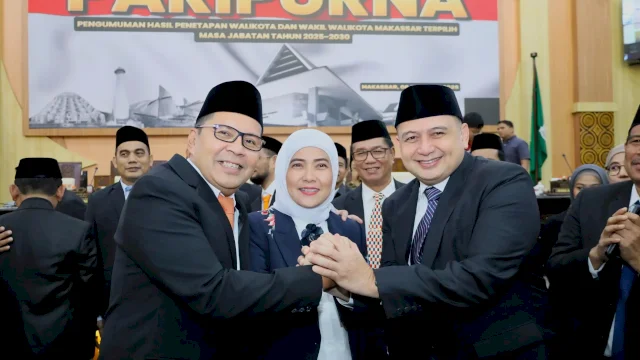 Danny, Alliyah dan Appi saat Paripurna di DPRD Makassar.