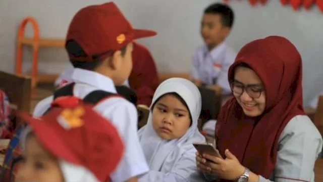 Ilustrasi anak sekolah.(F-INT)