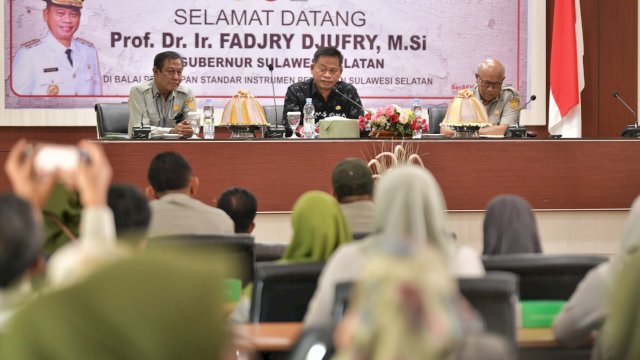 Pj Gubernur Sulsel, Prof Fadjry Djufry.