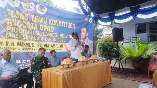 Legislator NasDem Sulsel, Mahmud Gelar Reses di Tamalanrea.