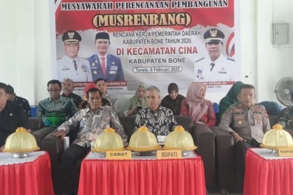 Musrenbang RKPD Bone Tahun 2026 di Kecamatan Cina Dihadiri Asisten Pemkab Bone