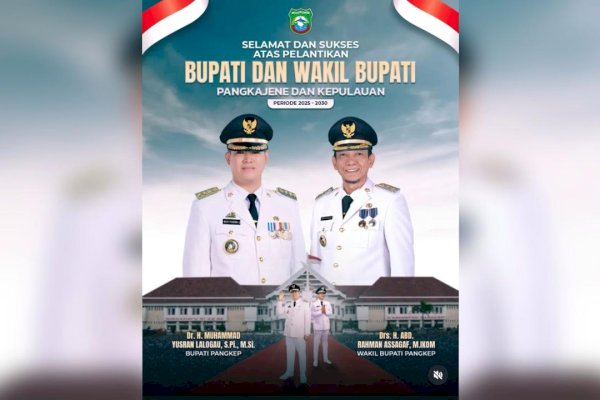 Presiden Prabowo Lantik Muhammad Yusran Lalogau – Abdul Rahman Assegaf sebagai Bupati dan Wakil Bupati pangkep