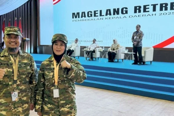 Potret Gagah dan Cantiknya Andi Sudirman-Fatmawati Rusdi Pakai Baju Loreng Komcad di Akmil Magelang