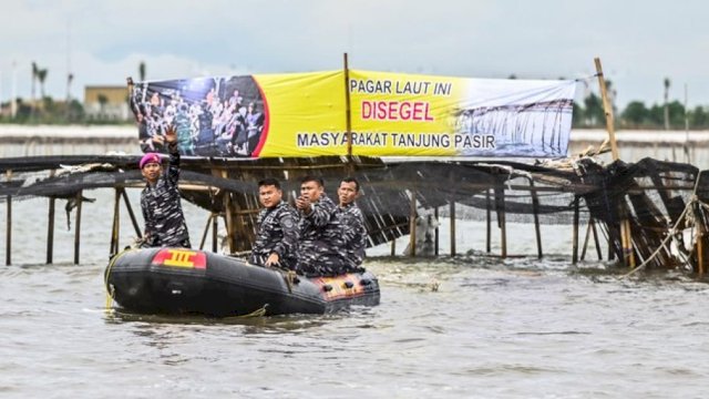 Pagar Laut di Perairan Tangerang.