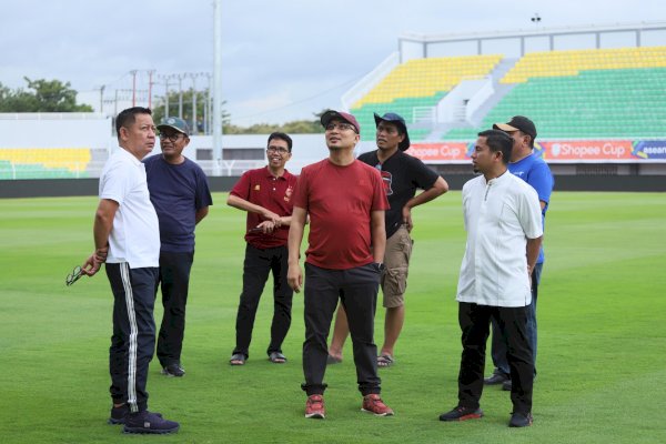 Perkuat Sinergi Sepak Bola, Sadikin Aksa dan Rusdi Masse kunjungi Stadion Gelora BJ Habibie-Disambut Wali Kota Tasming Hamid
