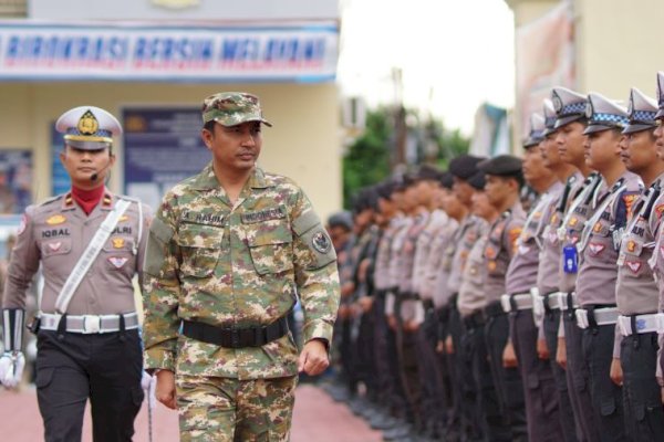 Apel Gelar Pasukan, Bupati Lutra Andi Rahim Pastikan Kesiapan Pengamanan Lebaran